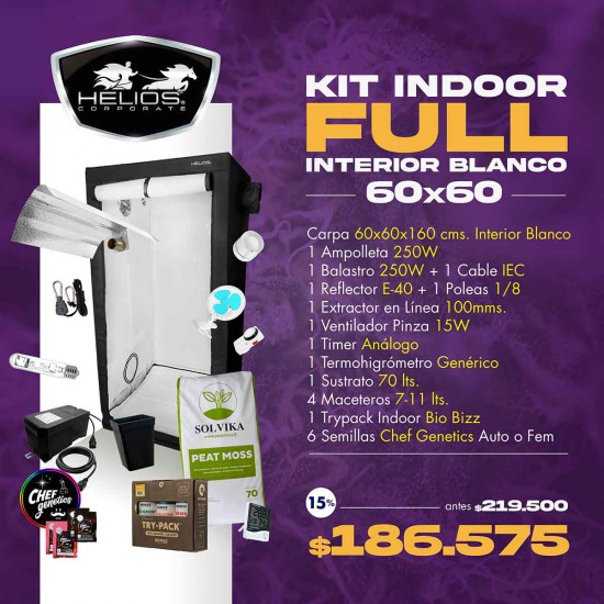 Kit Indoor Helios | Completo | Interior Blanco | 60 x 60
